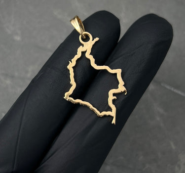 Dije mapa 2gr / Largo 3.5cm / Oro Amarillo Nac M