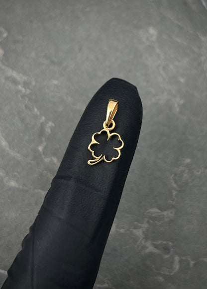 Dije trebol 0.4gr / Largo 1.5cm / Oro Amarillo Nac P