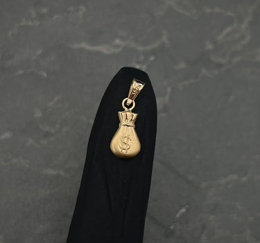 Dije bolsa de dinero 0.4gr / Largo 1.8cm / Oro Amarillo Nac P