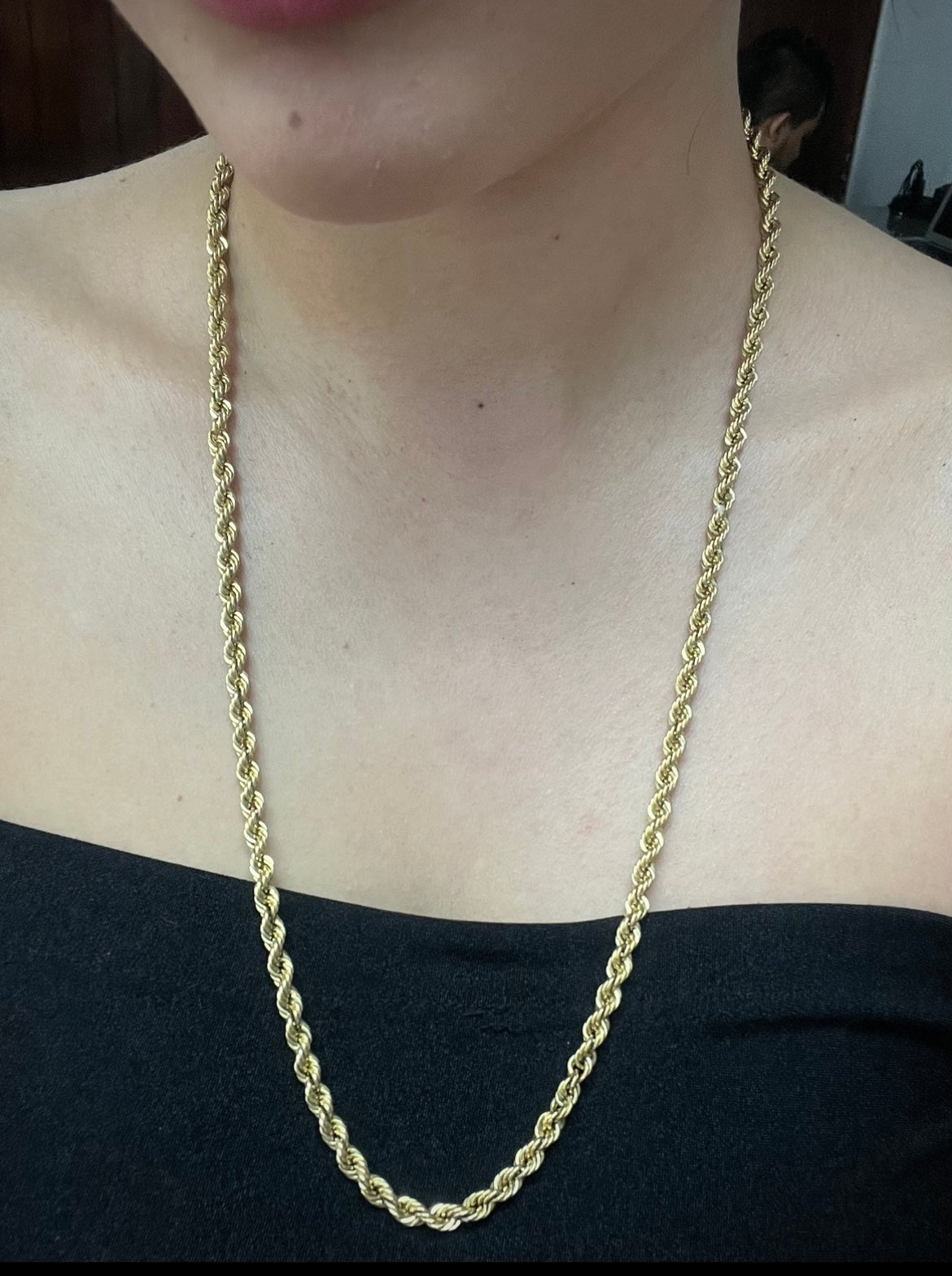 Cadena tejido lazo 35.25gr / Largo 60cm / Oro Amarillo de 14k /  M