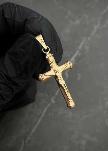 Dije cruz con cristo 1.65gr / Largo 4cm / Oro Amarillo Nac M
