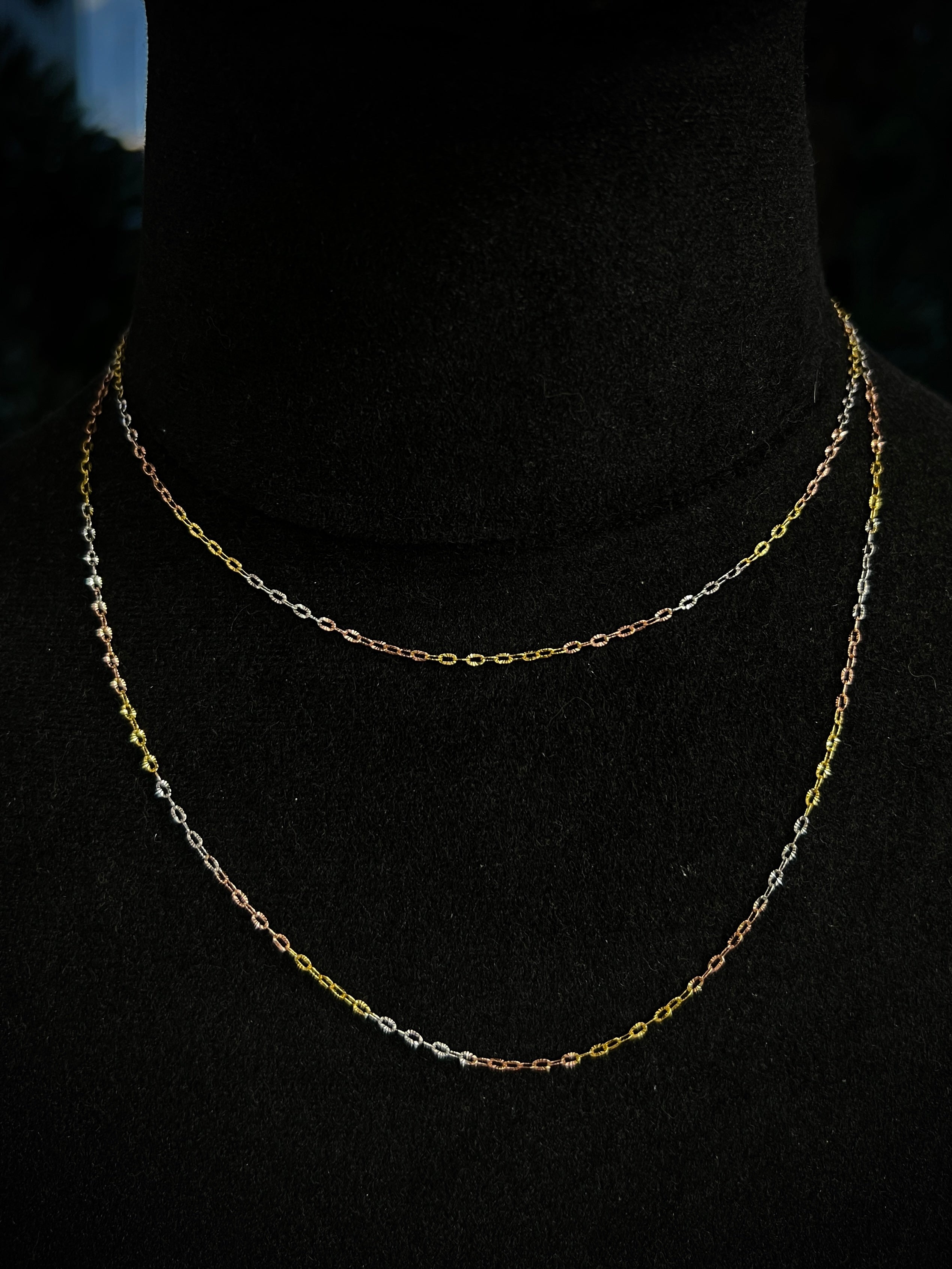 Cadena ARo Seguido DIAmantada 1.9gr / Largo 45cm / Tres Oros italy +3 M