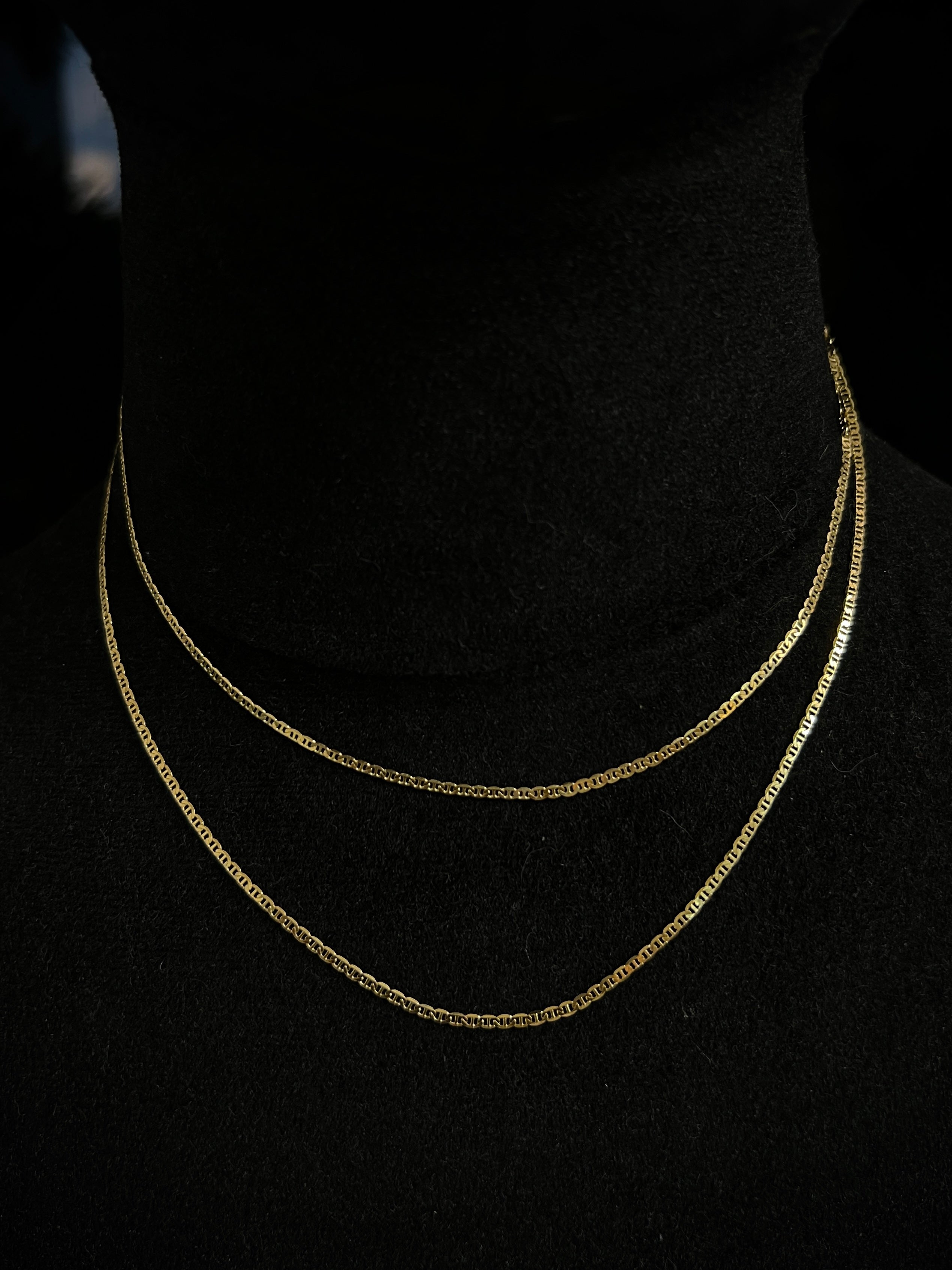 Cadena escalera 3.3gr / Largo 45cm / Oro Amarillo italy +3 B