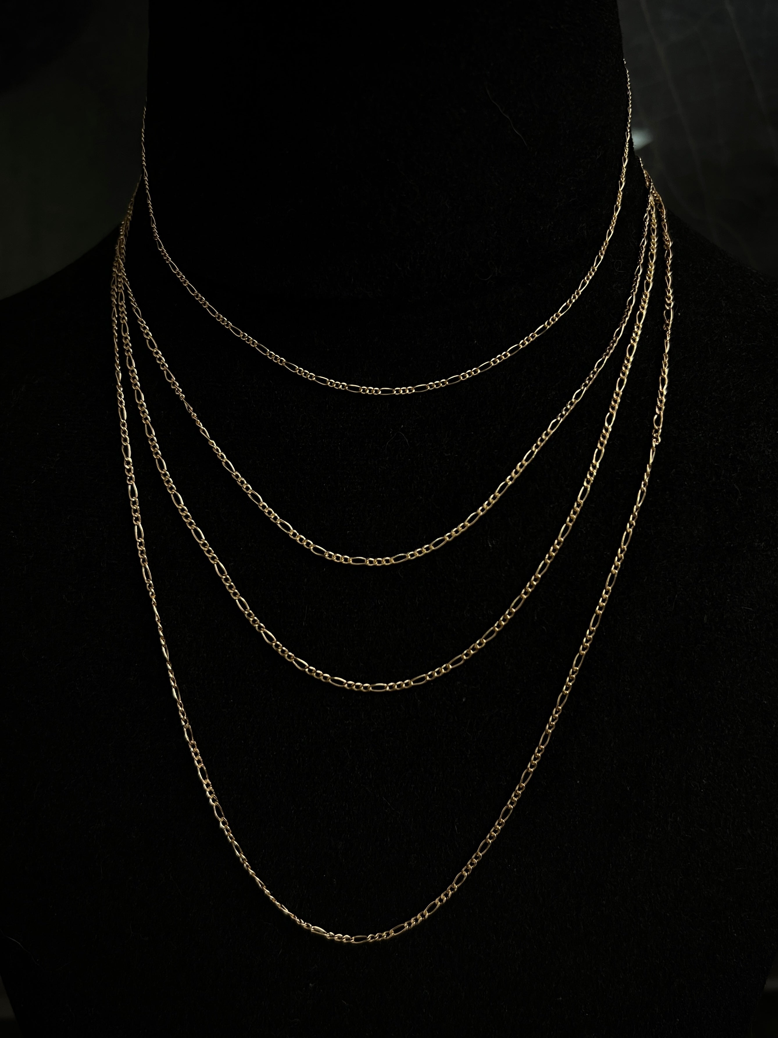 Cadena figaro 1.4gr / Largo 40 cm / Oro Amarillo italy +1 B