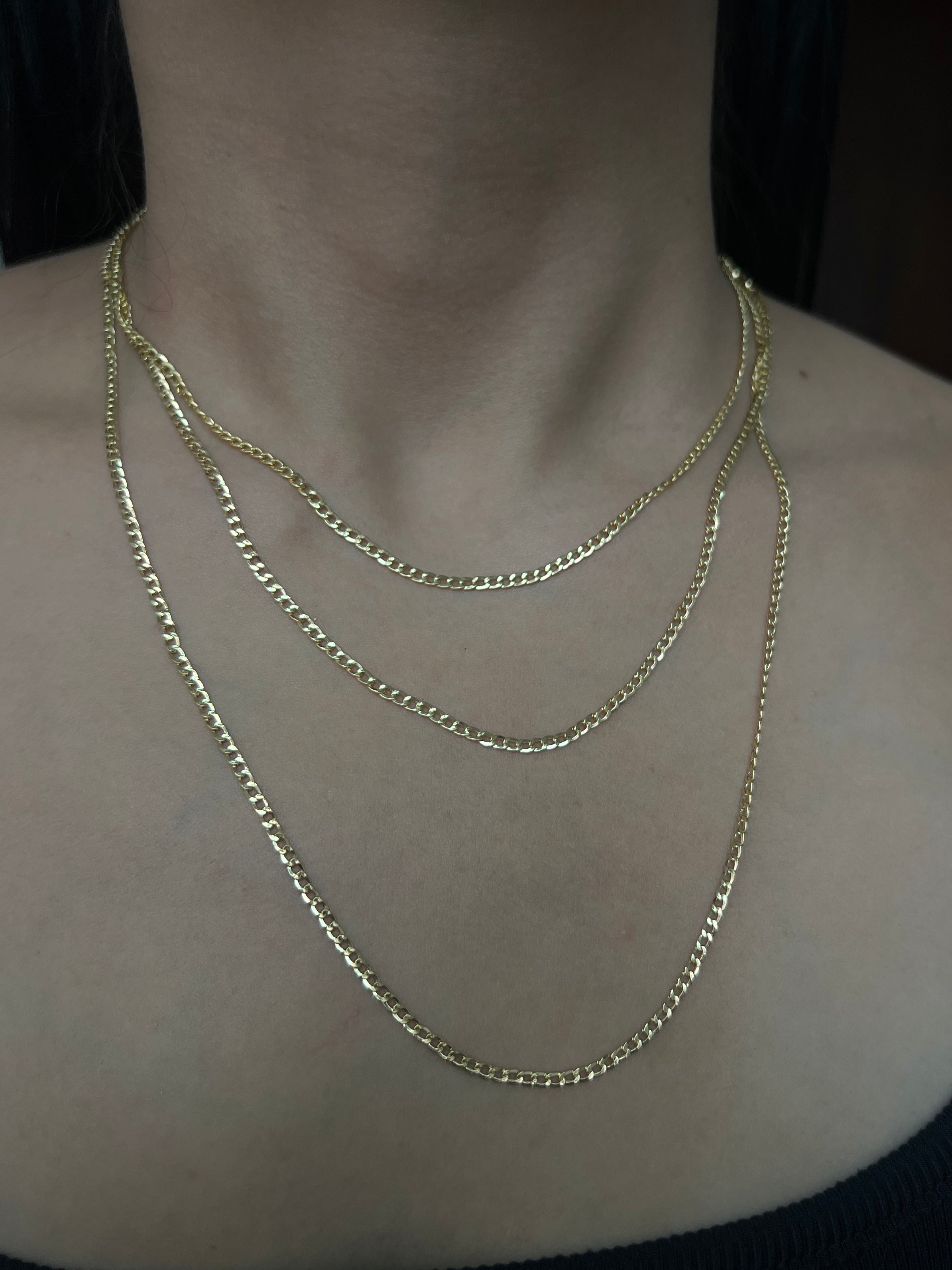 Cadena cubana 3gr / Largo 45cm / Oro Amarillo italy +1 P