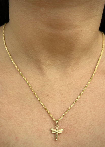 Dije libelula 0.55gr / Largo 1.9cm / Oro Amarillo Nac B