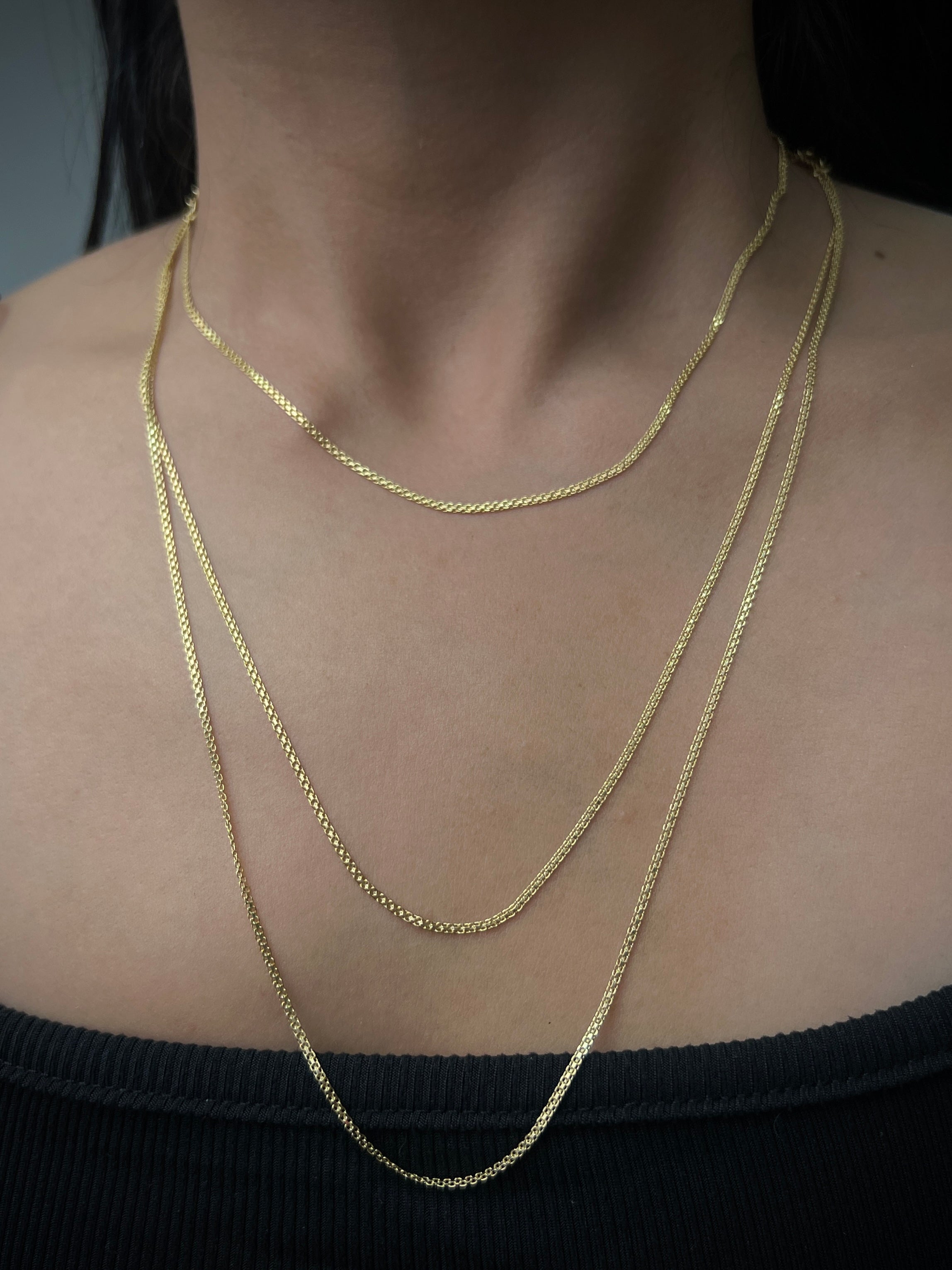 Cadena china 2.3gr / Largo 40cm / Oro Amarillo italy +1*