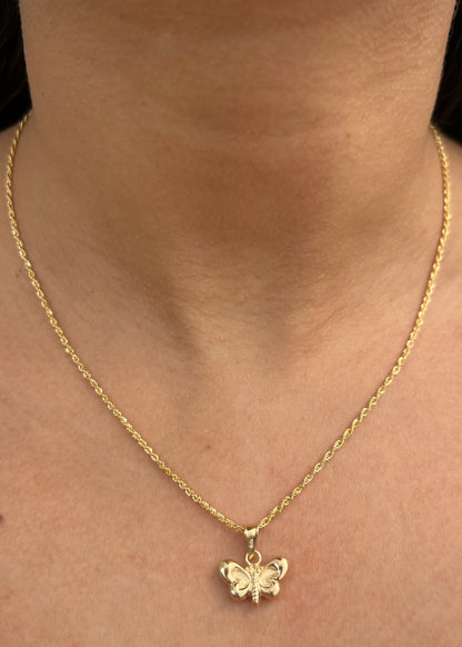 Dije mariposa 0.75gr / Largo 1.6cm / Oro Amarillo Nac M