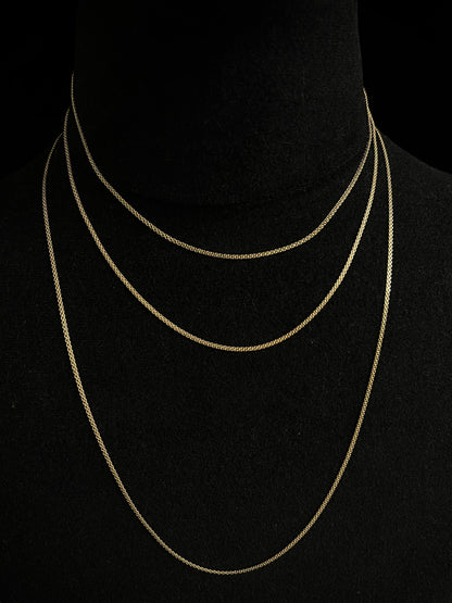 Cadena china 2.3gr / Largo 40 cm / Oro Amarillo italy +1 B