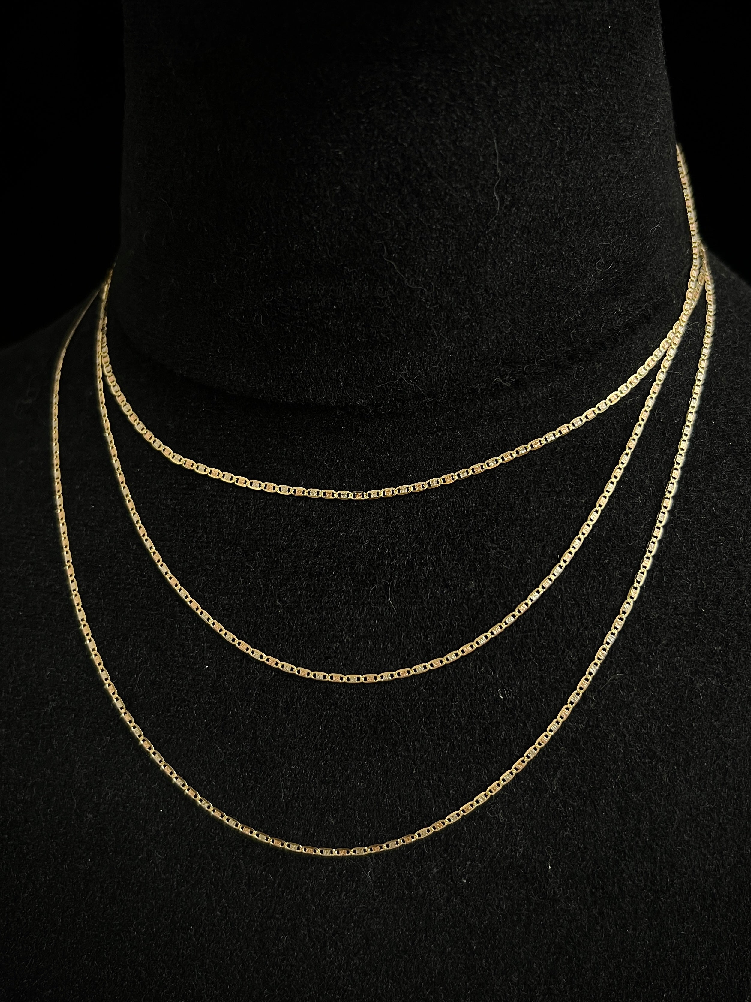 Cadena plana 1.25gr / Largo 40 cm / Tres Oros italy +3 B