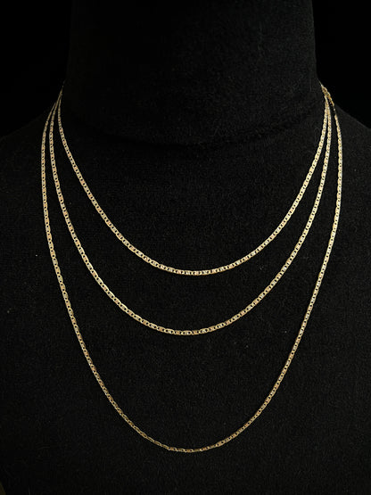 Cadena plana 1.35gr / Largo 45 cm / Tres Oros italy +3 B