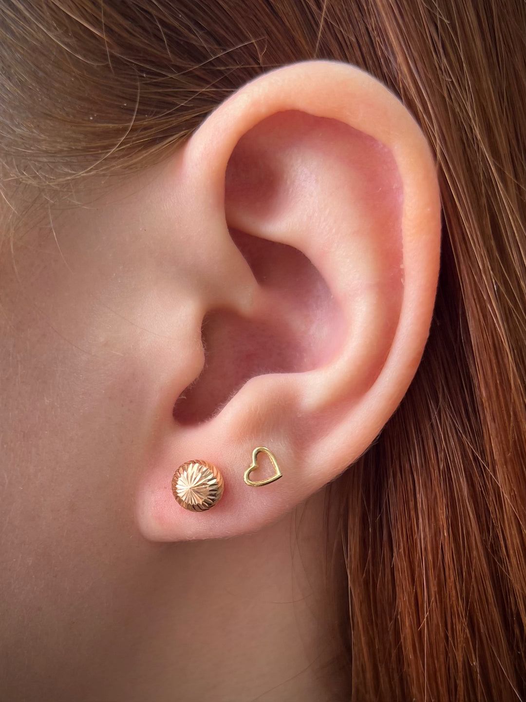 Topos Bola Diamantada 7mm 0.9gr / Largo 0.7cm — Oro Rosado