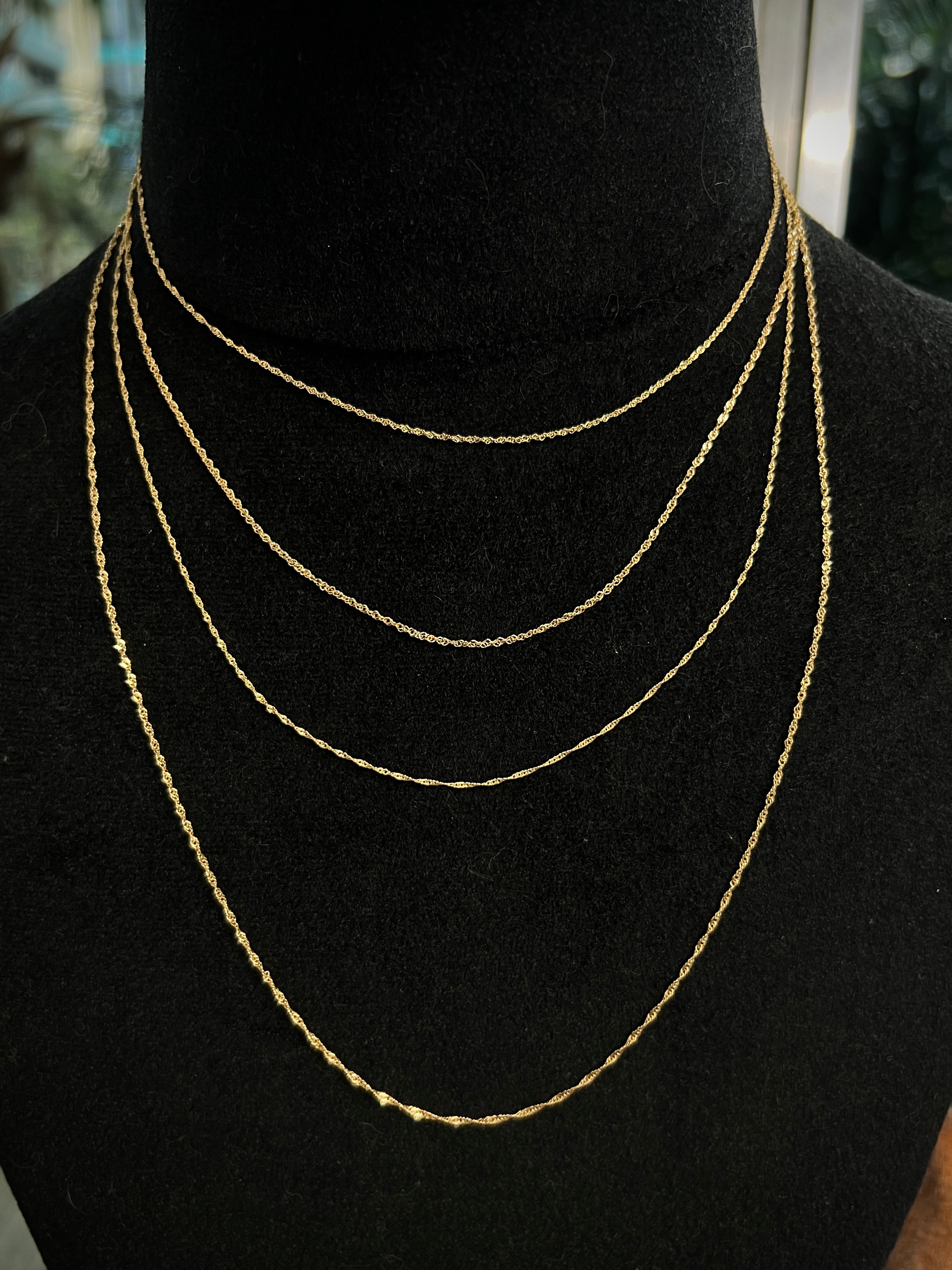 Cadena SinGaPur 1.25gr / Largo 40 cm / Oro Amarillo italy +3 M