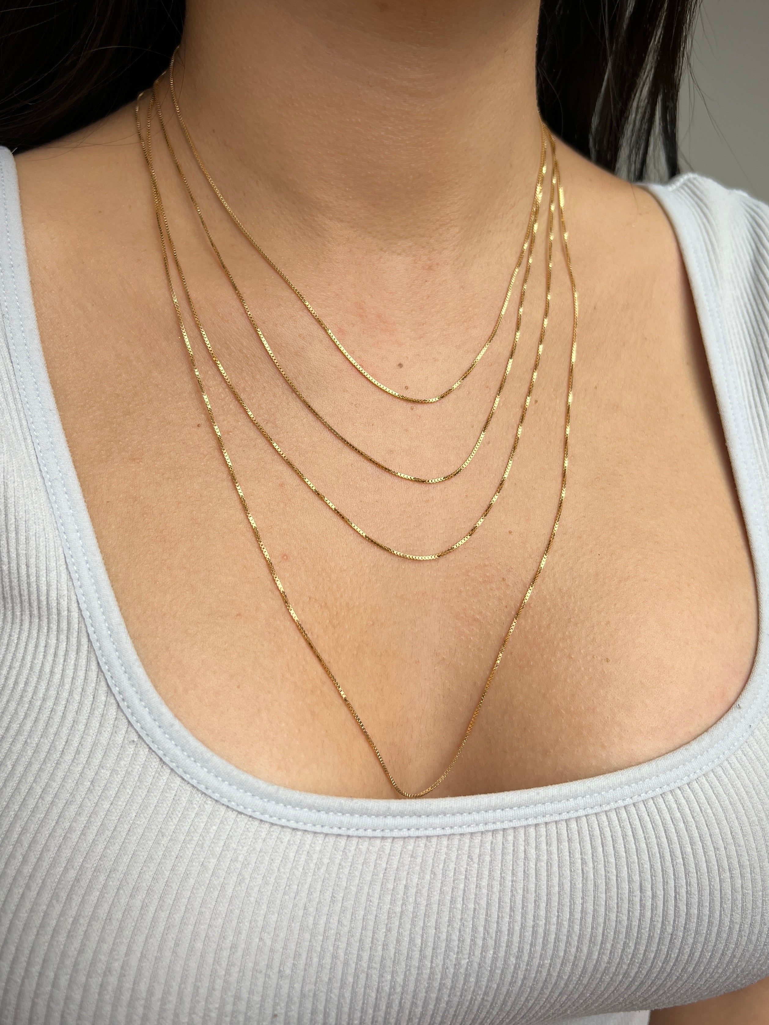 Cadena veneciana 1.3gr / Largo 40cm / Oro Amarillo italy +3 M