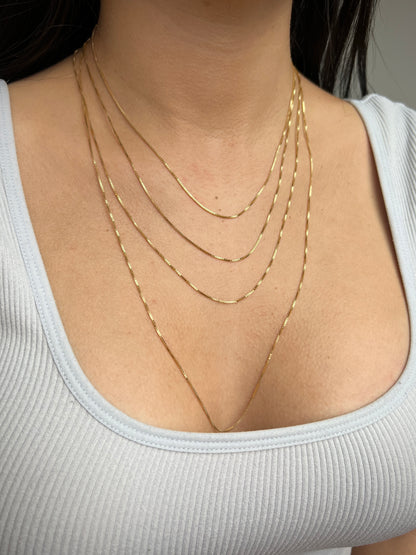 Cadena veneciana 1.3gr / Largo 40cm / Oro Amarillo italy +3 M