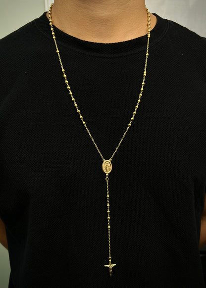 Rosario virgen de la milagrosa 20.5gr / Largo 65cm / Oro Amarillo italy cte B