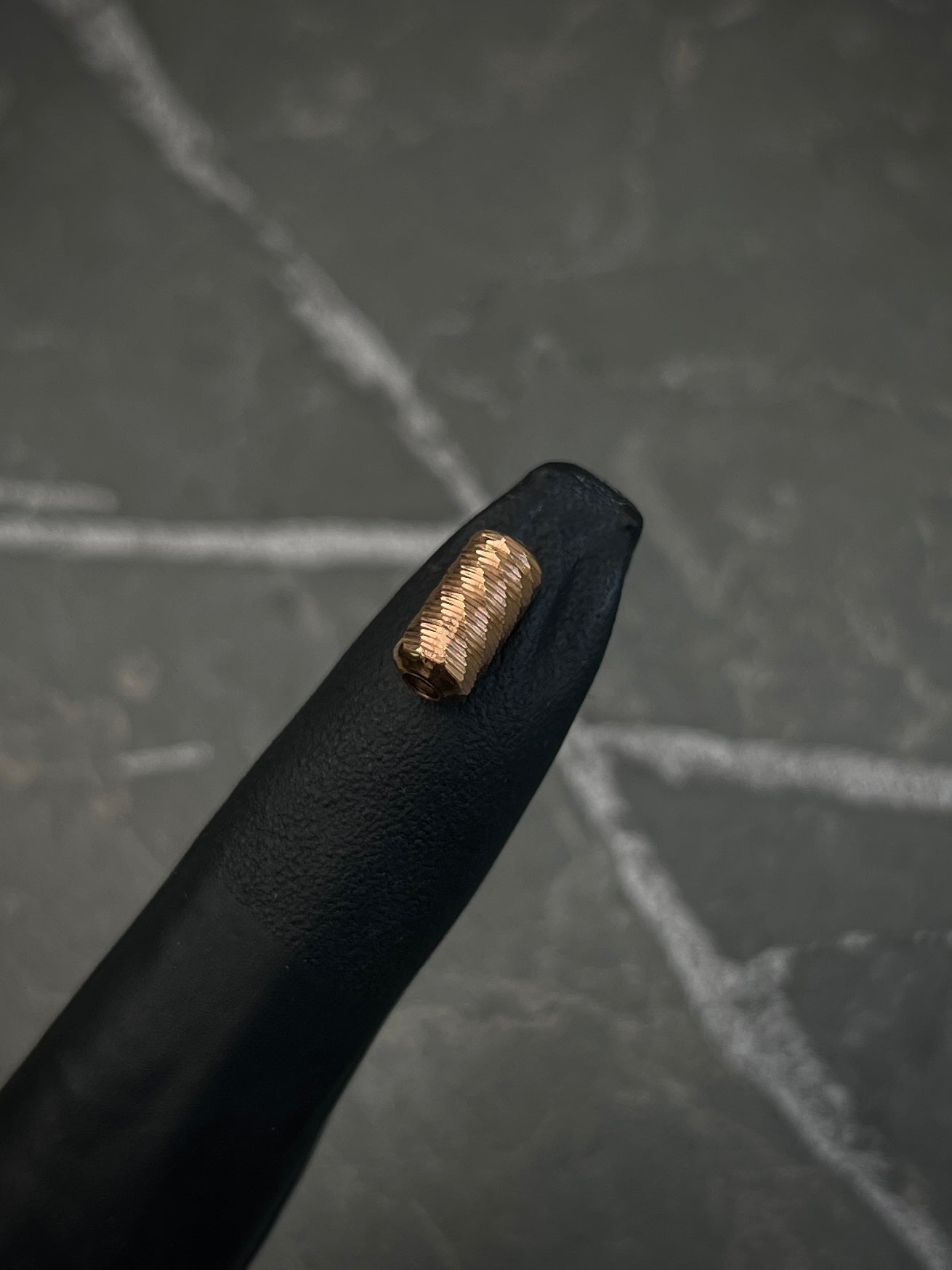 Herraje Tubo Diamantado 0.35gr / LArgo 1.0cm / Oro Rosado Nac B