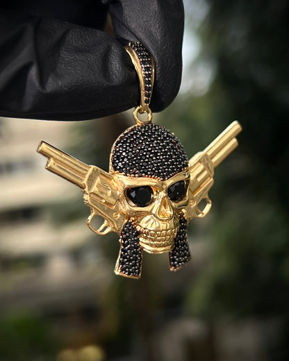 Dije de calavera 11.9gr / 4.3cm / Oro Amarillo Nac M