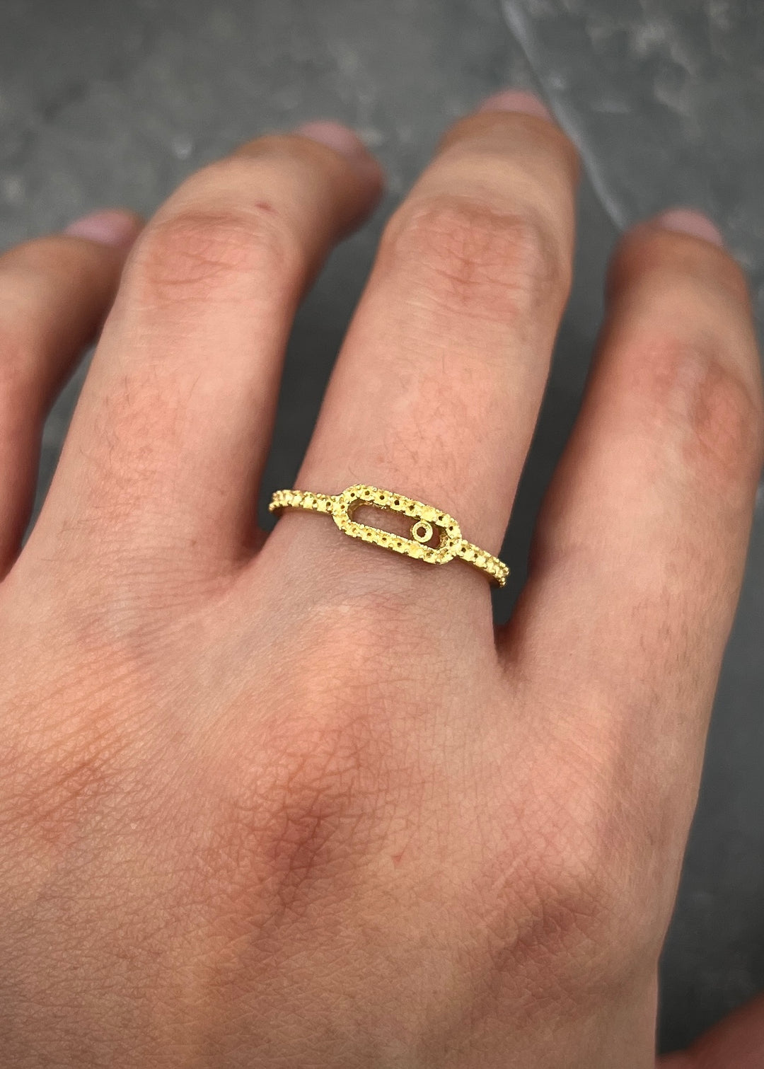 Anillo (montura) 1.4gr / Talla 6 1/2 — Oro Amarillo