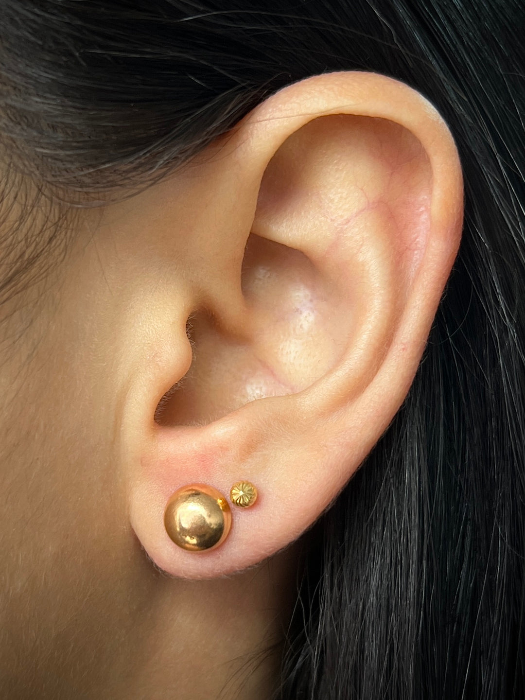 Topos Media Bola LiSa 8mm 1.95gr / Largo 0.8cm — Oro Rosado