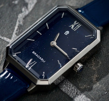 Reloj BRACARLI AZUL Colección Arte. Hecho En Suiza*