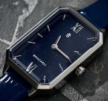 Reloj BRACARLI AZUL Colección Arte. Hecho En Suiza*