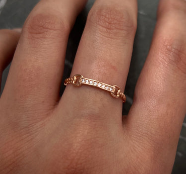 Anillo 1.15gr / TALLA 7 3/4 / Oro Rosado Nac B