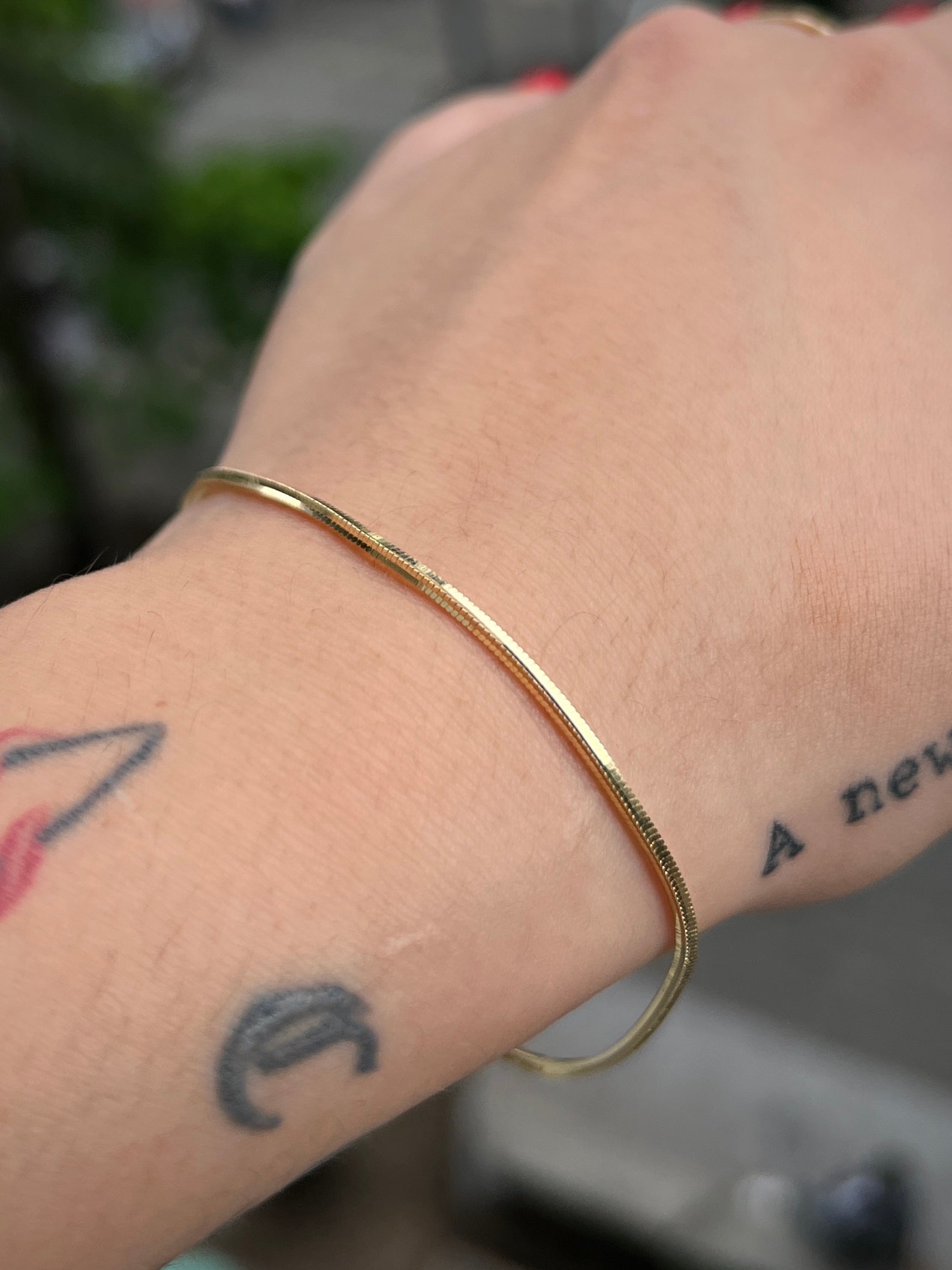 Pulso espejo 3.55gr / Largo 19.5cm / Oro Amarillo italy +4 M