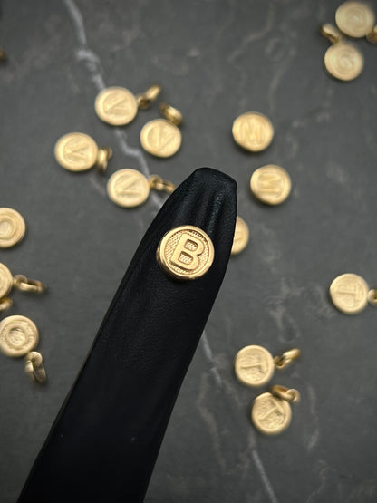 Herraje Tambor De LEtra B 0.35gr / Largo 0.8cm — Oro Amarillo