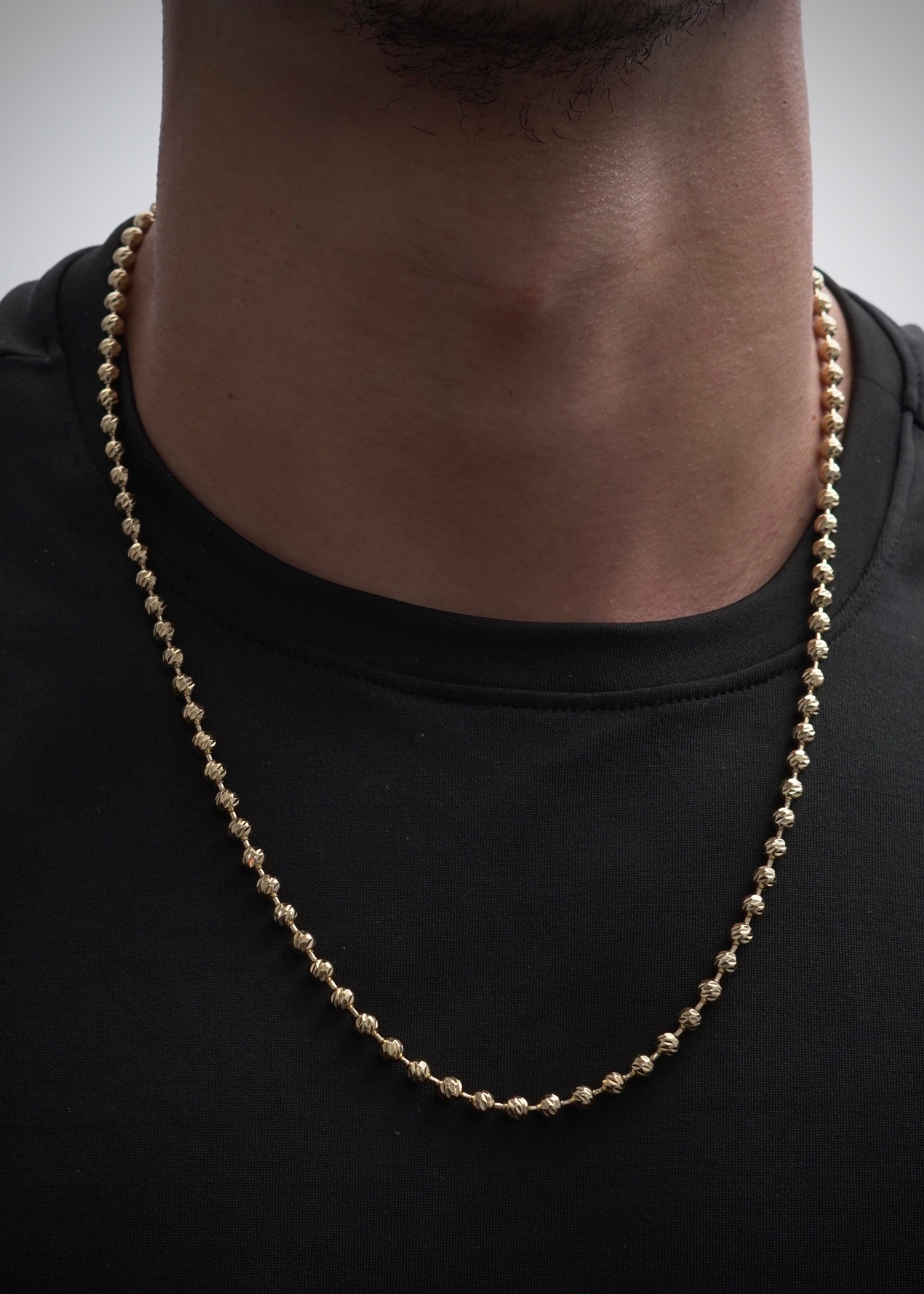 Cadena militar diamantada 30.8gr / Largo 60cm / Oro Amarillo italy +3 P