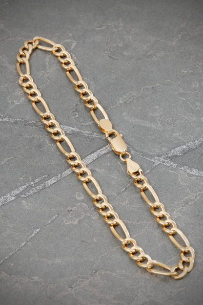 Tobillera Figaro 8.3gr / 28cm / 5.7mm — Oro Amarillo