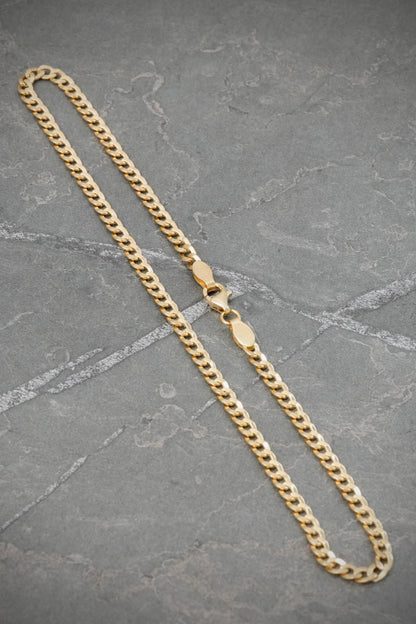 Tobillera Cubana 3.9gr / 29cm / 3.3mm — Oro Amarillo