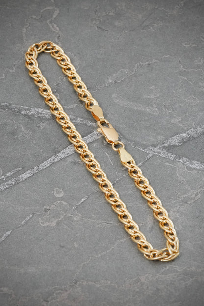 Pulso Doble Eslabon 3.6gr / 21cm / 4.4mm — Oro Amarillo