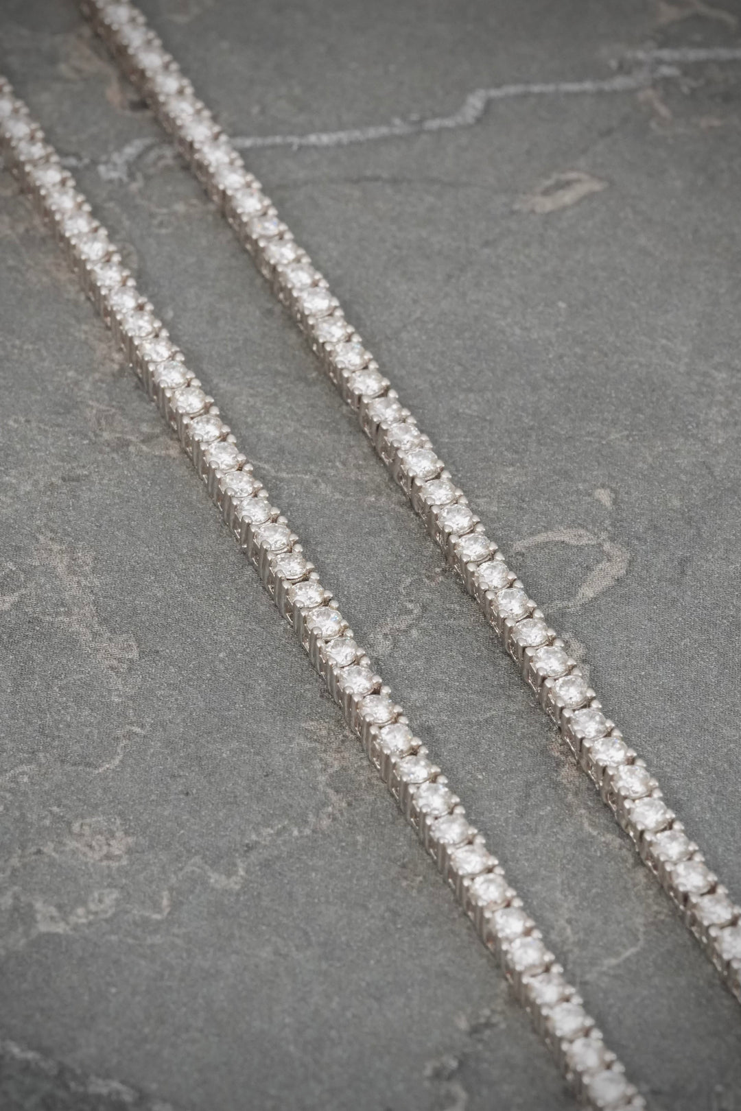 Cadena con 300pts de Moissanita 17gr / 47cm / 2.6mm — Plata 925