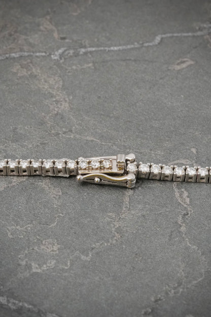 Cadena con 300pts de Moissanita 17gr / 47cm / 2.6mm — Plata 925