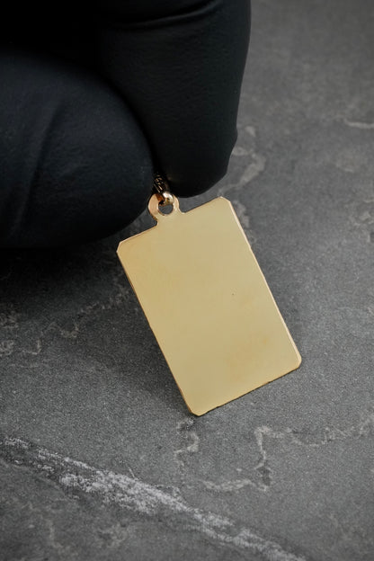 Dije Placa Lisa 1.1gr / 2.7cm / 14mm — Oro Amarillo