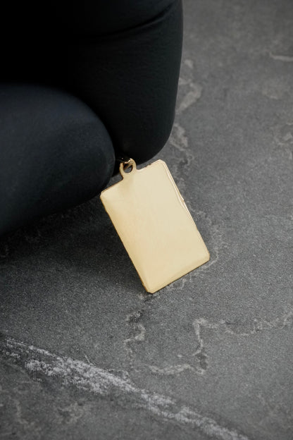 Dije Placa Lisa 0.5gr / 2cm / 10mm — Oro Amarillo