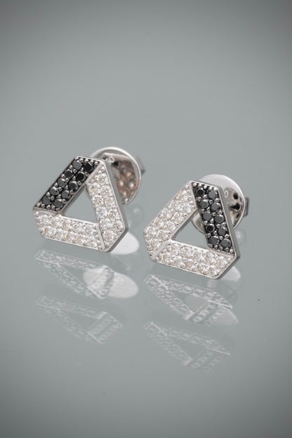 Topos con 102pts de Diamantes 5.4gr / 1.1cm / 12.4mm — Oro Blanco