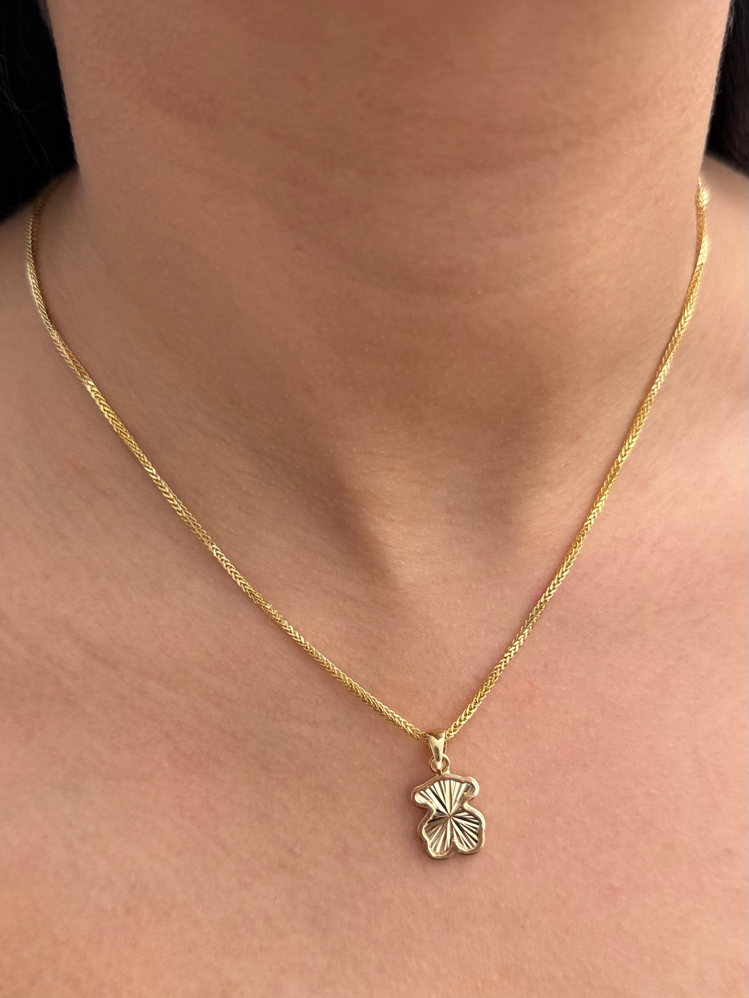 Dije Oso Th Diamantado 1.6gr / 2.2cm / 11mm — Oro Amarillo