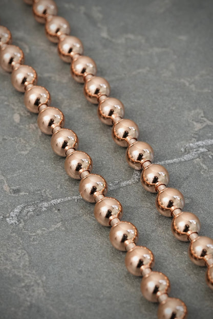 Cadena Cadena Militar Lisa 5mm 35.2gr / 60cm / 5mm — Oro Rosado