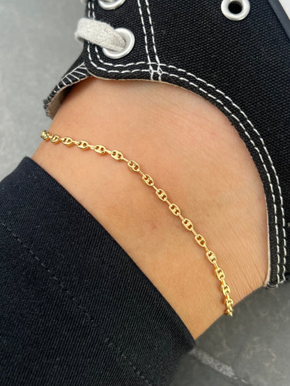 Tobillera gc 2.5gr / Largo 24cm / Oro Amarillo Nac B