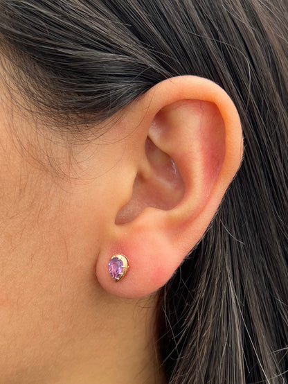 Topos con 104pts de zafiro 1.95gr / Largo 0.7cm — Oro Rosado