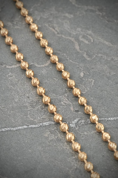 Cadena militar diamantada 3mm 16.8gr / Largo 60cm / Oro Amarillo (Joya) B