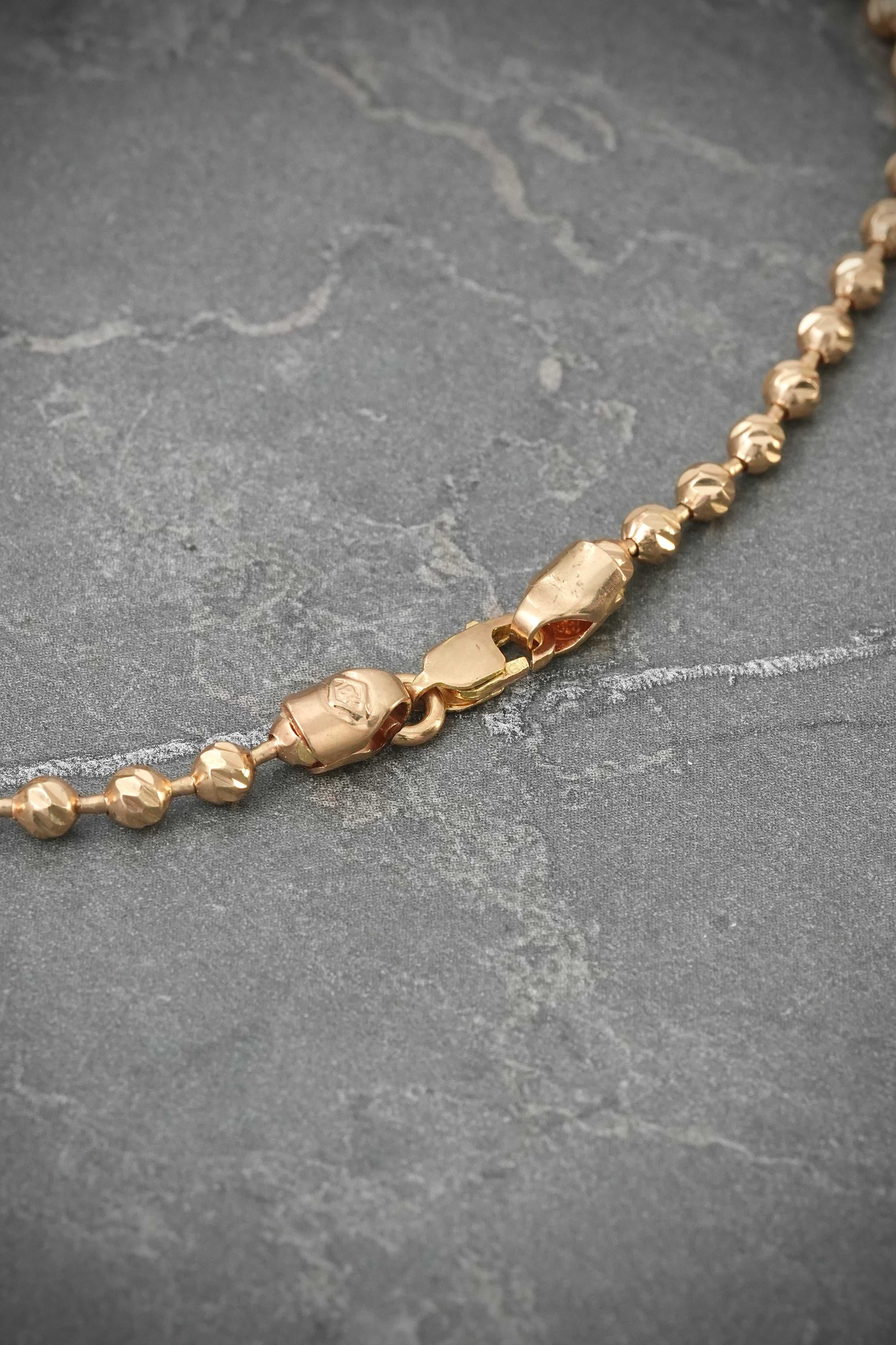 Cadena militar diamantada 3mm 16.8gr / Largo 60cm / Oro Amarillo (Joya) B