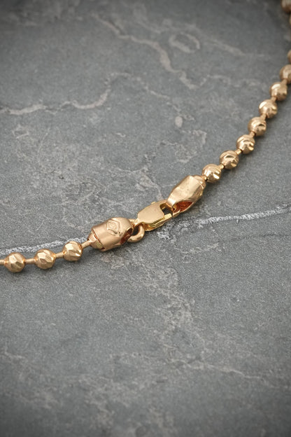 Cadena militar diamantada 3mm 16.8gr / Largo 60cm / Oro Amarillo (Joya) B