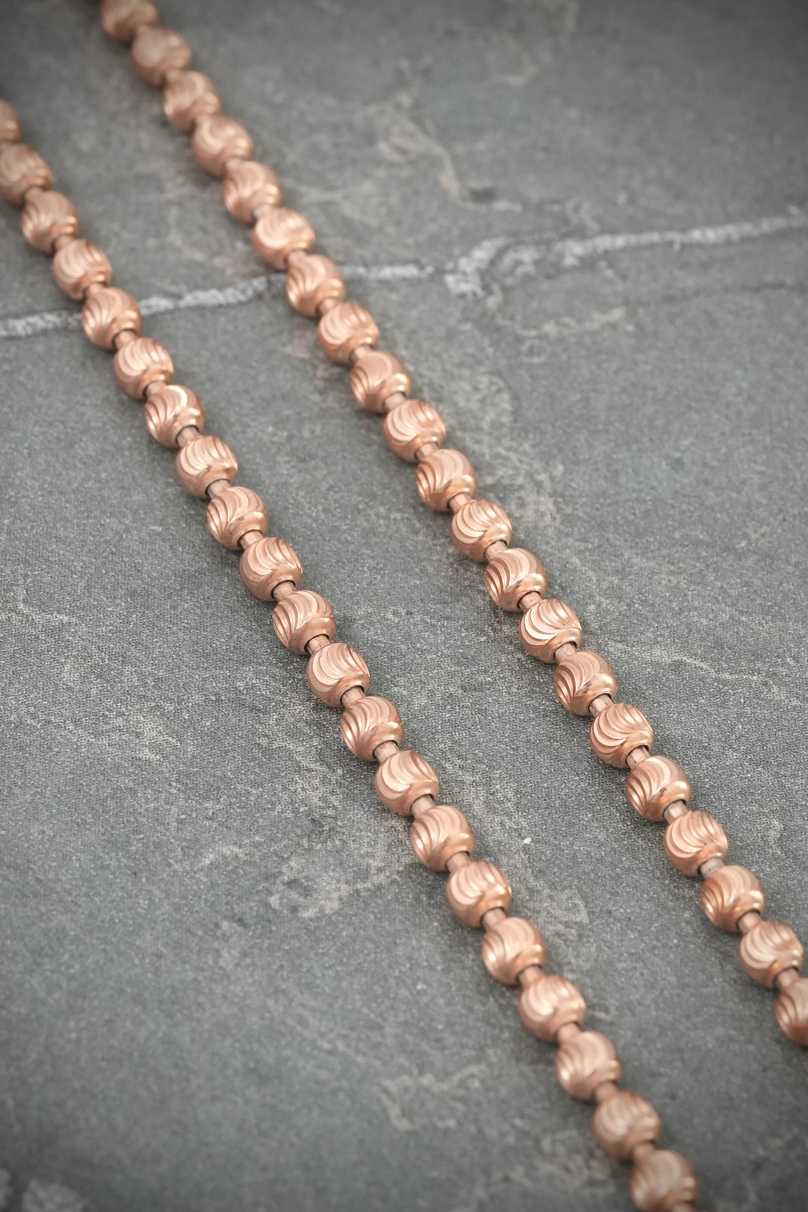 Cadena Militar Diamantada Luna 3mm 17.1gr / 60cm / 3mm — Oro Rosado