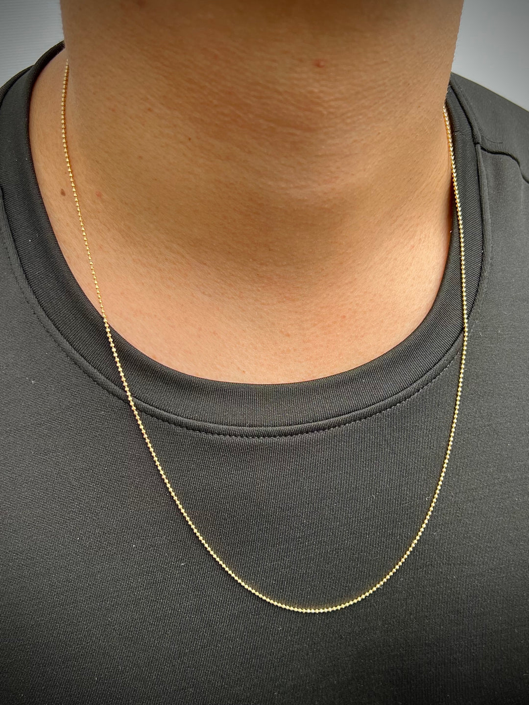 Cadena mini militar diamantada 3.55gr / Largo 60cm — Oro Amarillo