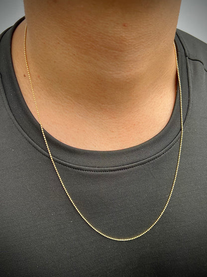 Cadena mini militar diamantada 3.55gr / Largo 60cm — Oro Amarillo