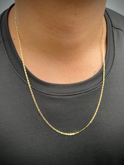 Cadena plana diamantada 4.9gr / Largo 60cm — Oro Amarillo