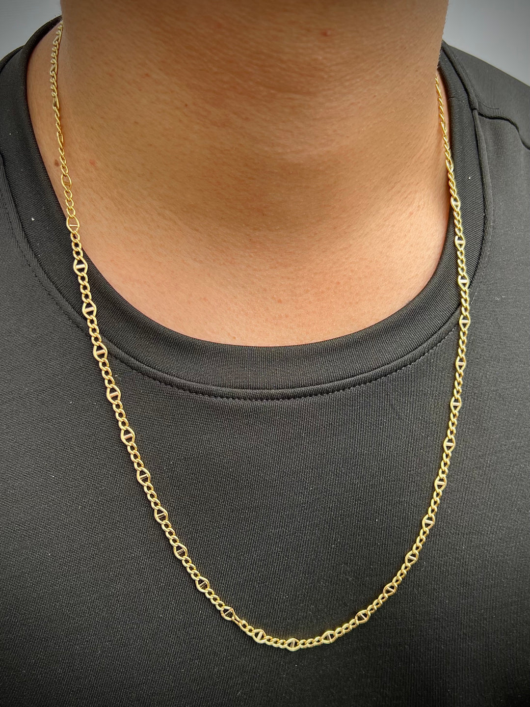 Cadena figaro 8.25gr / Largo 65cm — Oro Amarillo